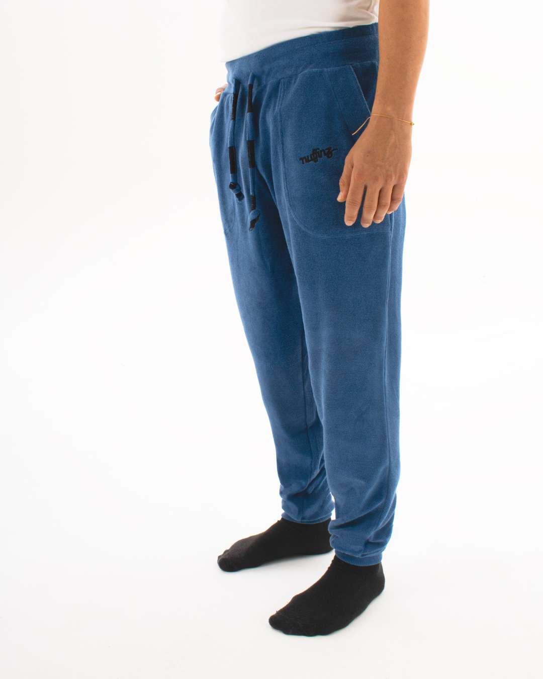 DARK BLUE TOWEL PANTS