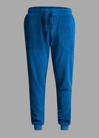 NAVY PEONY TOWEL PANTS