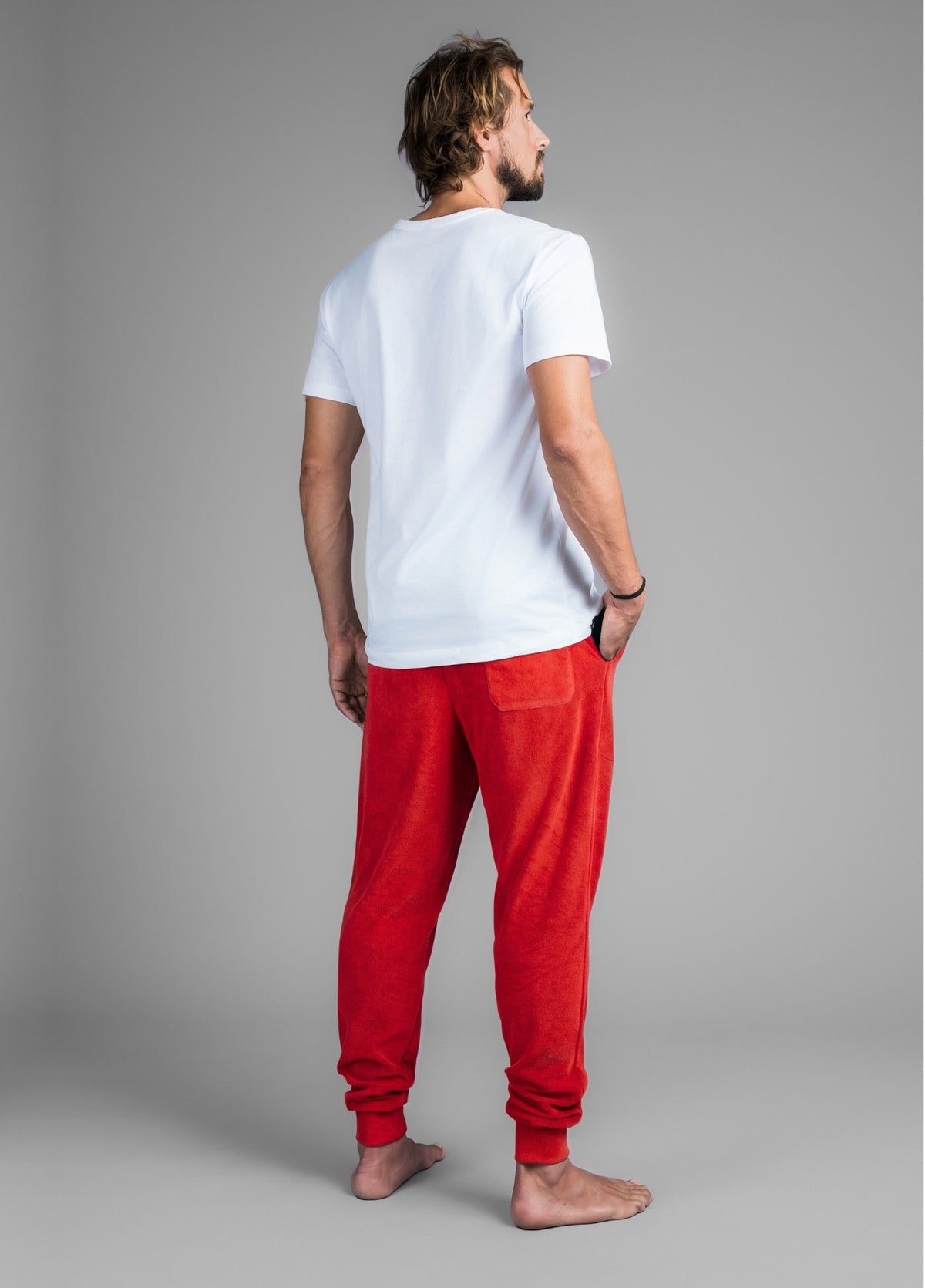 POMPEIAN RED TOWEL PANTS