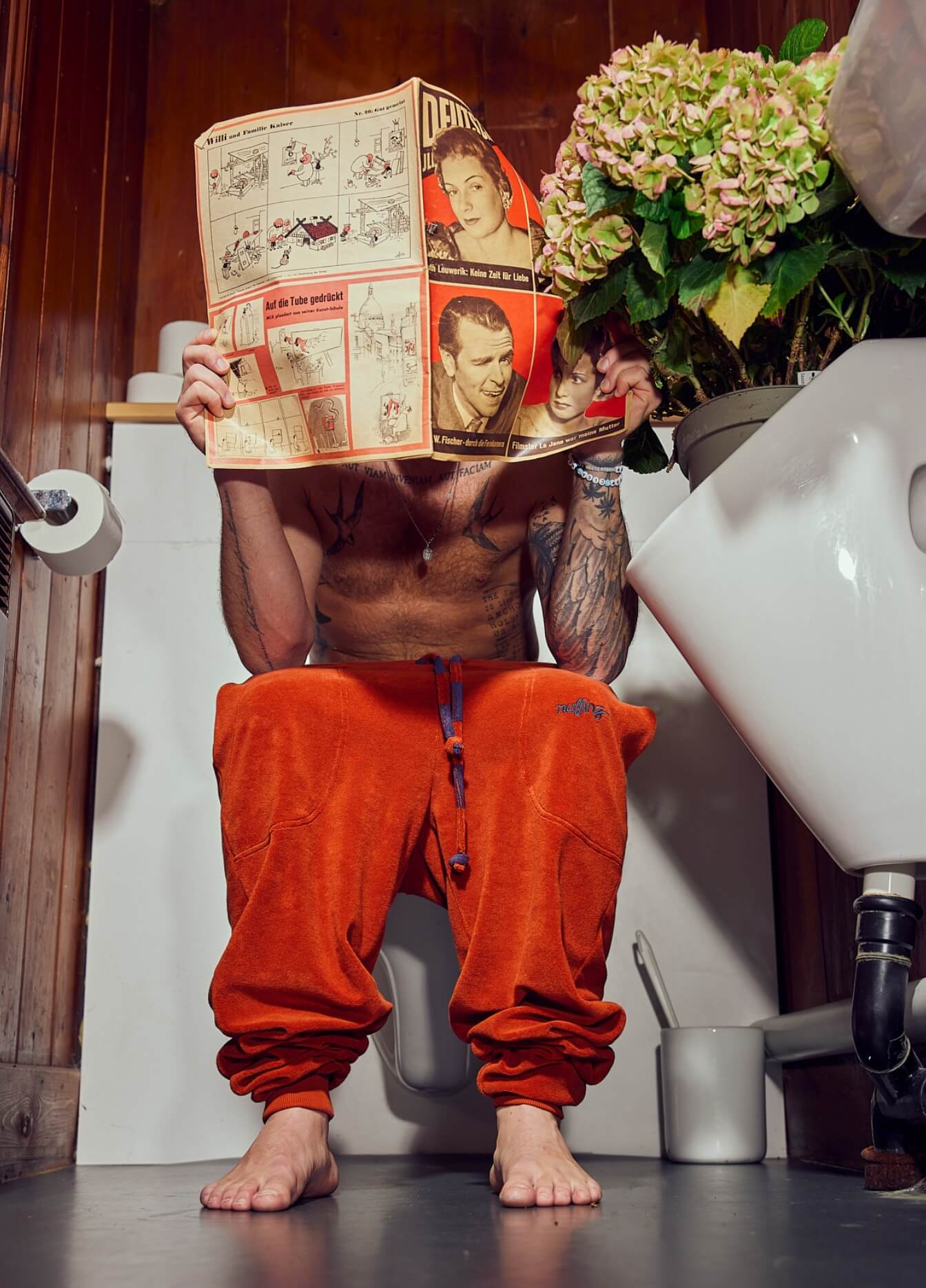 SPICE ORANGE TOWEL PANTS