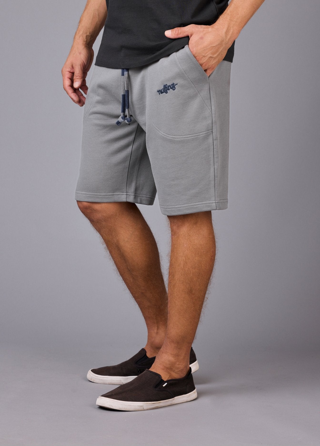 STEEL GREY SOLID SHORTS