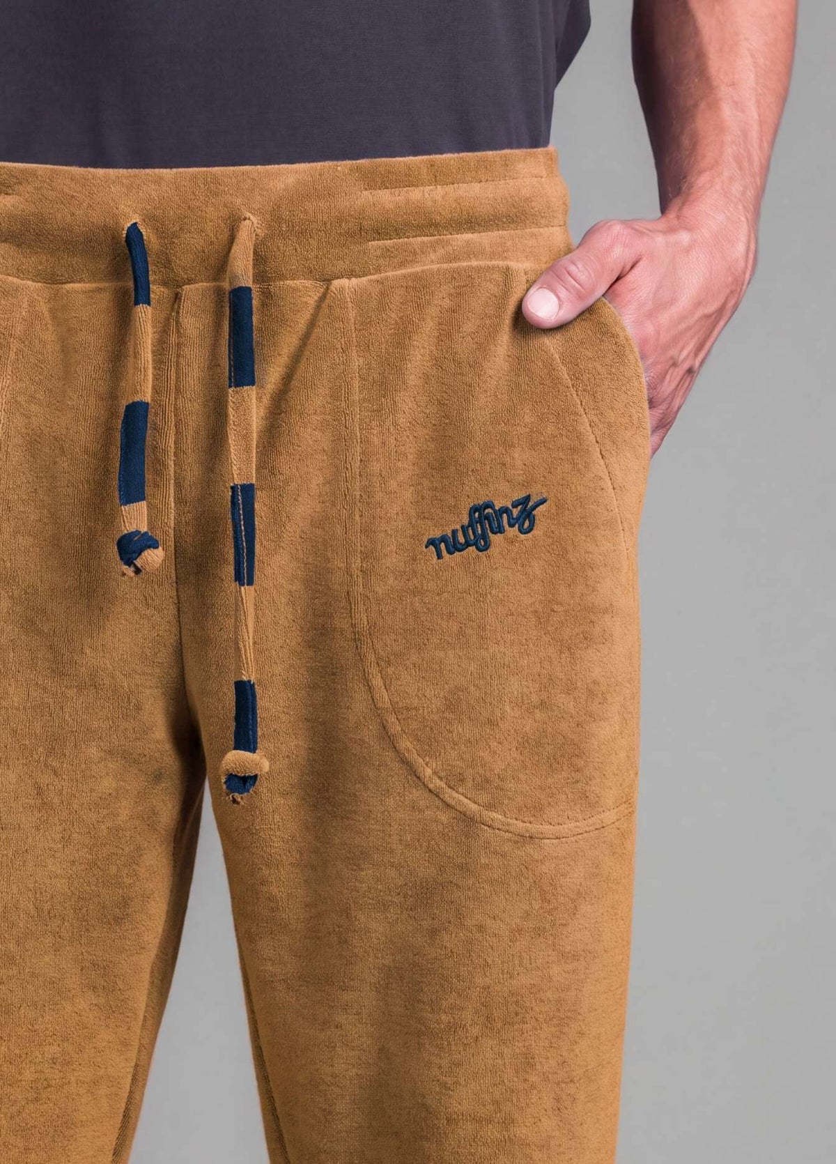 TOBACCO BROWN TOWEL PANTS