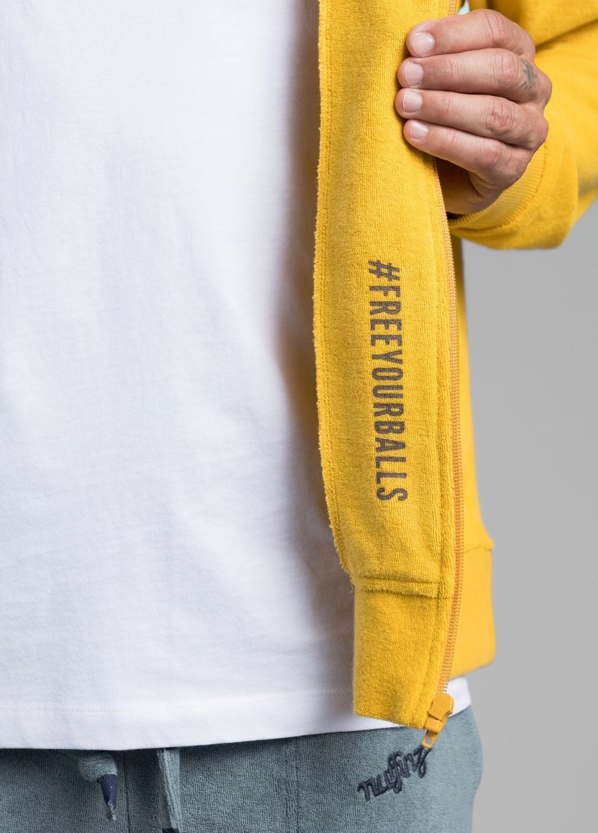 NUGGET GOLD TOWEL ZIP HOODIE
